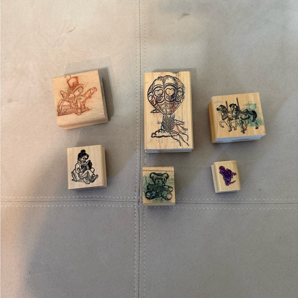 6 Rubber Stamps